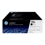2 PACK OF 2 ORIGINAL HP 78A BLACK LASERJET TONER CARTRIDGES