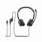 LOGITECH H390 USB HEADSET WITH MICROPHONE BLACK
