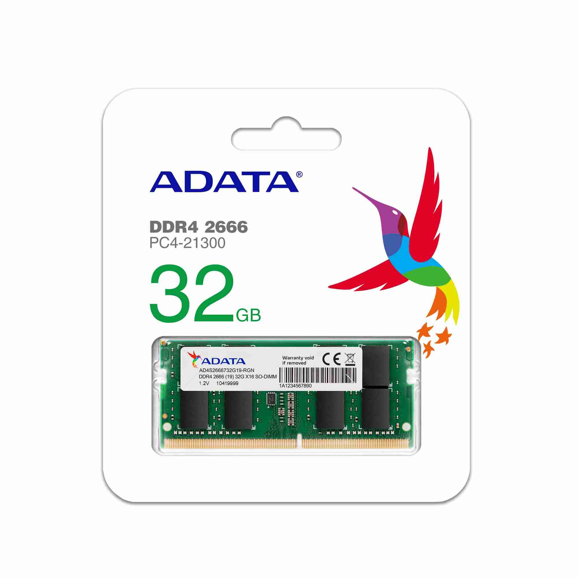 productGallery7222.jpg ADATA - 32GB RAM MEMORY, SO-DIMM DDR4, 2666MHZ, CL19 - Image 1